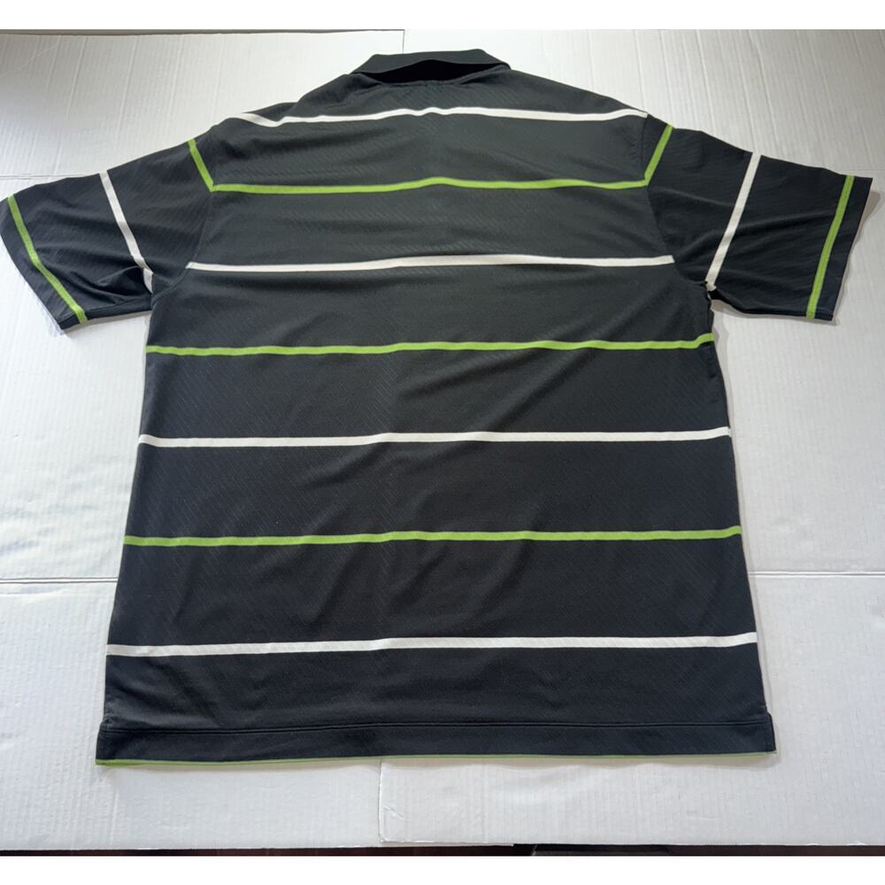 Nike Golf SS Men's Polo Shirt Dri-Fit Striped Black Large Multicolor Stripes - Picture 10 of 10